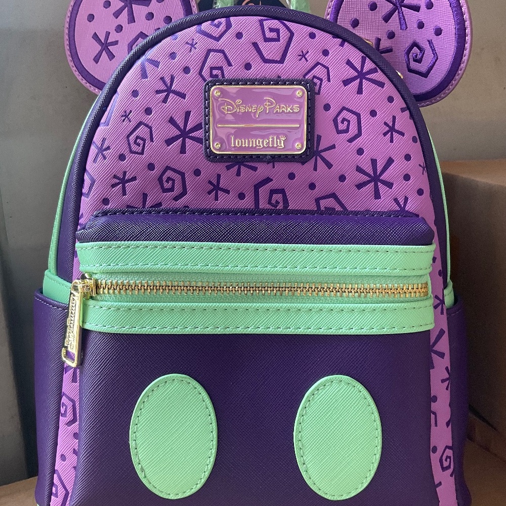 MMA DISNEY MAD HATTER LOUNGEFLY BACKPACK NWT